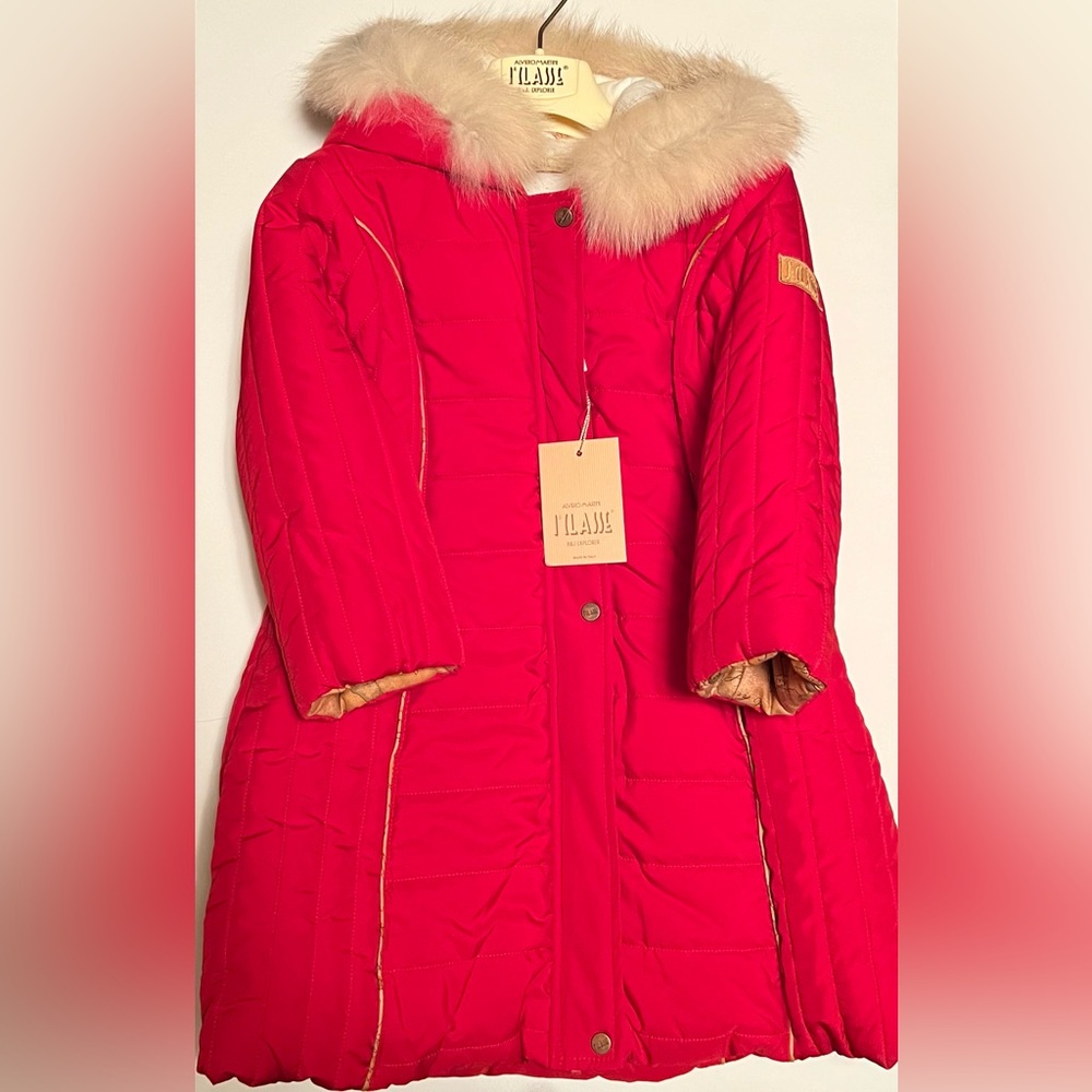 Alviero Martini Red Puffer Coat
